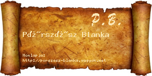 Pórszász Blanka névjegykártya